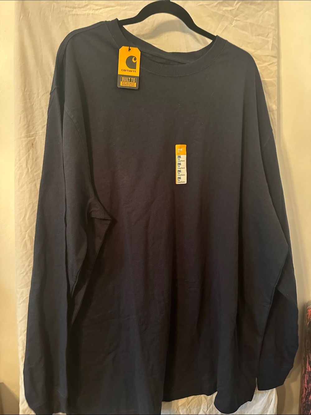 Carhartt Long-Sleeve Crew Tee in Dark Navy